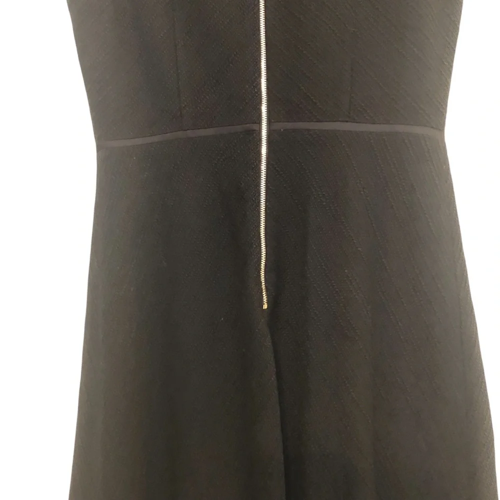 Kate Spade Black Sleeveless Textured Midi Dress Size 6